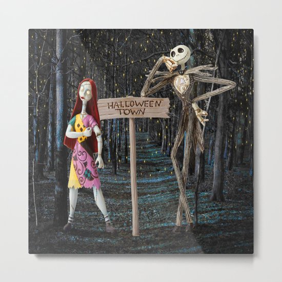 Halloween Town | Jack | Sally | Christmas | Nightmare Metal Print