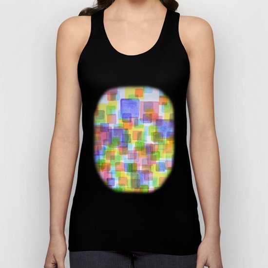 Floating Lightfull Squares Unisex Tank Top