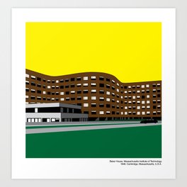 Baker House Aalto Modern Architecture Art Print