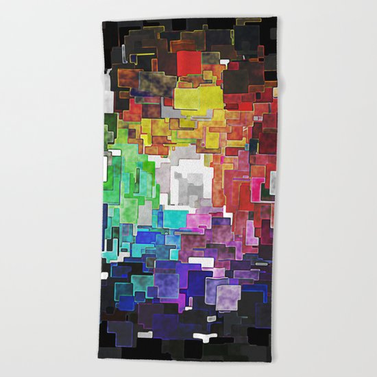 Spectral Geometric Abstract Beach Towel