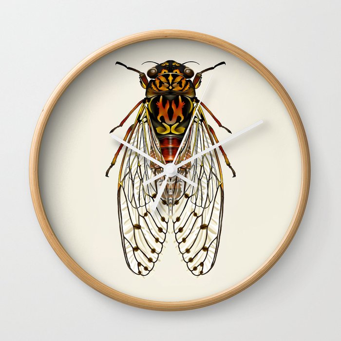 Cicada Orni Bug Wall Clock