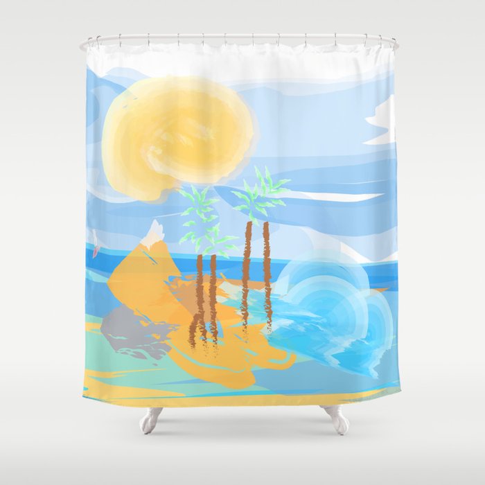 An Island  Shower Curtain