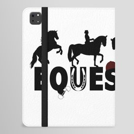 Equestrian Life in Black iPad Folio Case