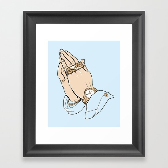 Thug Prayer Framed Art Print
