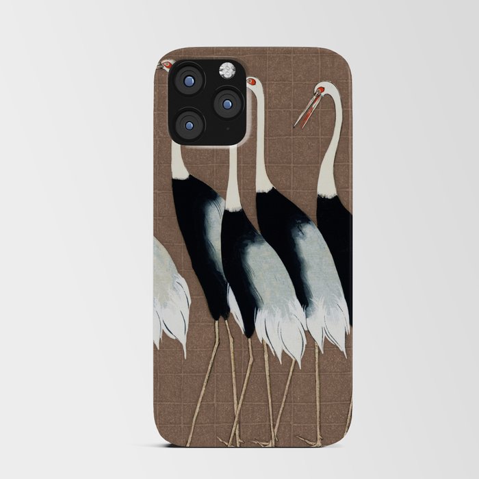 Tokyo Birds on Brown Color iPhone Card Case