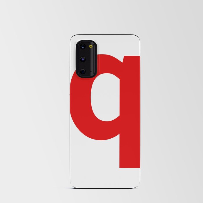 letter Q (Red & White) Android Card Case