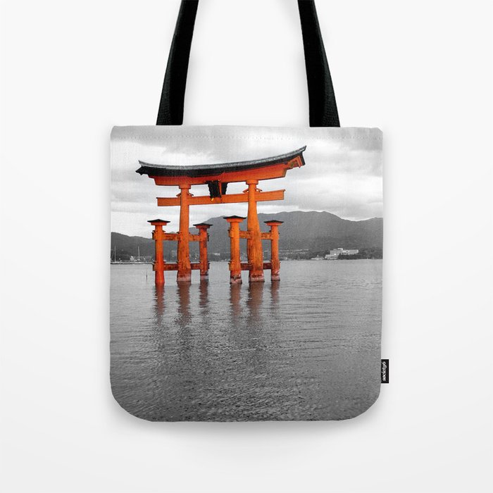 Torii Gate: Itsukushima, Miyajima Island, Hiroshima, Japan Tote Bag