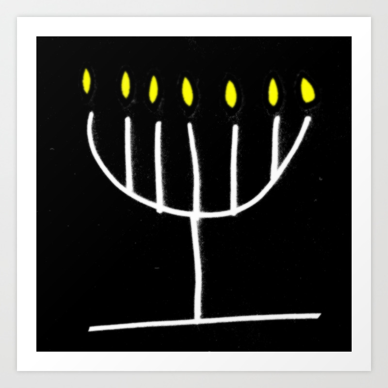 Menorah Hanukkah Jewish Jew Judaism Festival Oflights Dedication Jerusalem Lampstand Temple Art Print By Oldking Society6
