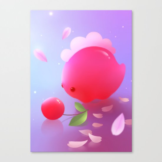 Sakura Dino Canvas Print
