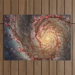 HUBBLE. The Whirlpool Galaxy, aka, Messier 51a. Outdoor Rug