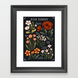 Wild Flowers ~ vol1.  vintage inspired botanical Framed Art Print