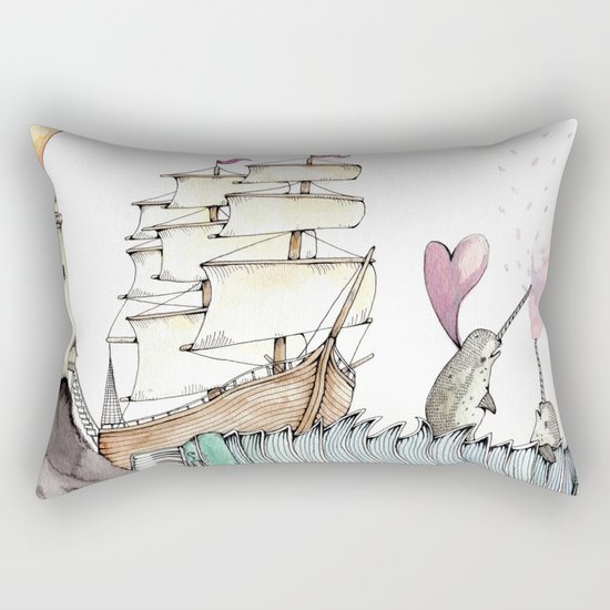 Accordion Sea Rectangular Pillow