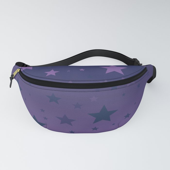 Blue to Indigo Ombre Stars Pattern Fanny Pack