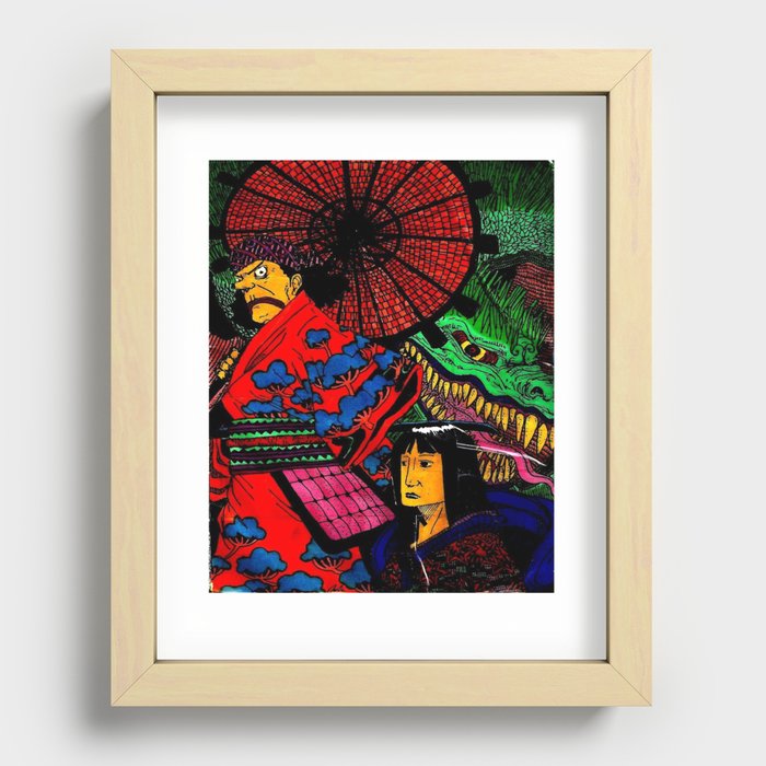 one piece samurai Recessed Framed Print