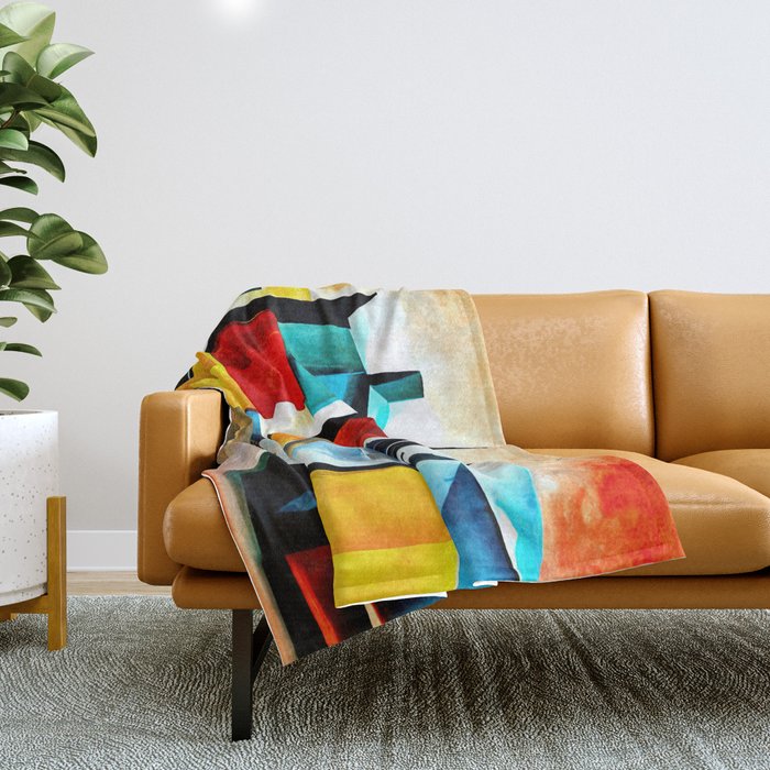 Abstract City Throw Blanket