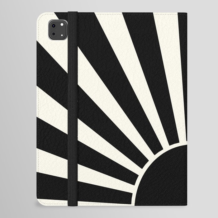 Black retro Sun design iPad Folio Case