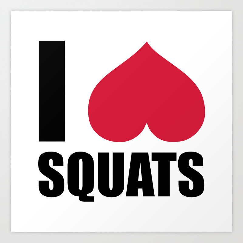 I Love Squats Workout Gym Shirt I Heart Squats I Love Squats Langarmshirt 