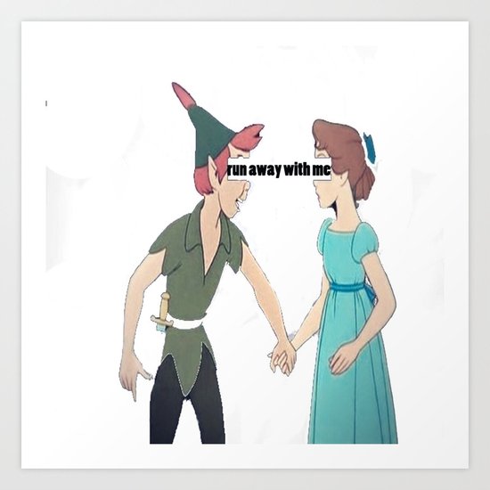 run away with me Art Print