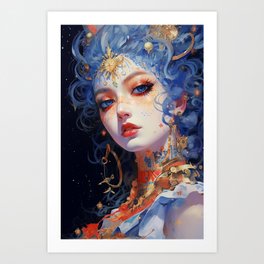 Blue Princess Art Print