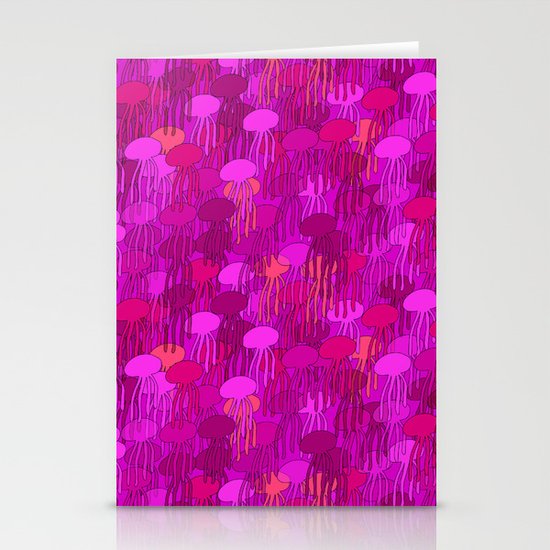Jellyfish Pink Stationery Cards