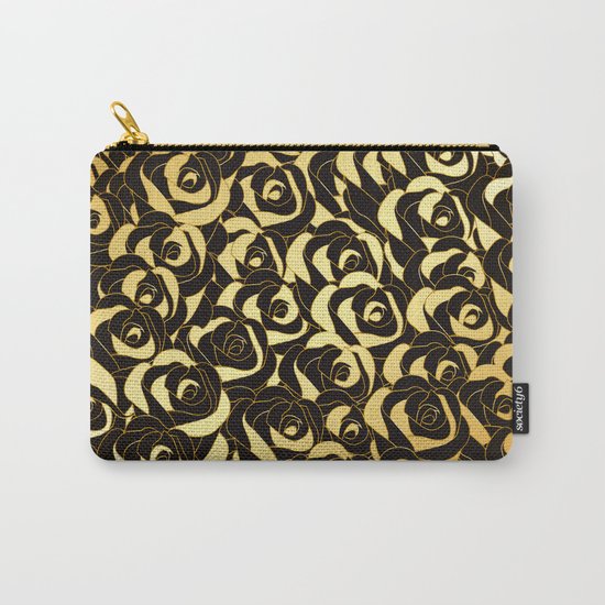 Golden Roses Carry-All Pouch