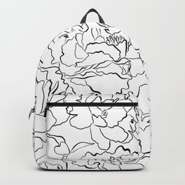 Peony Garden Hand Drawn Flowers Backpack