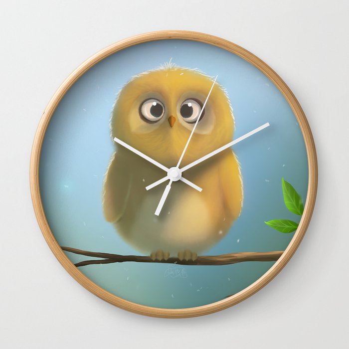 Little owl is looking at you :D Wall Clock