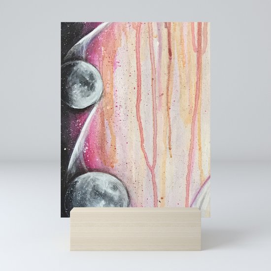 Moon Phases Luna Lunar Pink Abstract Cycle Feminine Painting