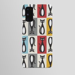 Mid Century Modern Cats Pattern Android Case