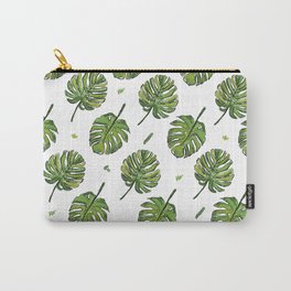 Monstera Leaves Green Tropical Paradise Pattern Carry-All Pouch