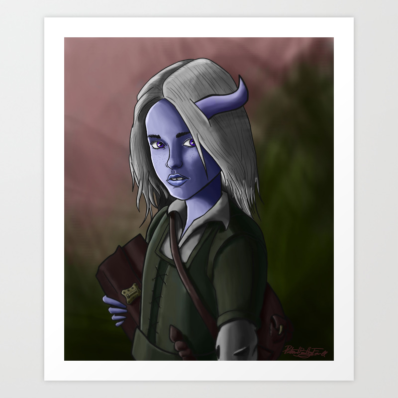 Kallista The Tiefling Warlock Art Print By Bradley Fewell Society6