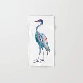 Crane #1 - Ink painting Hand & Bath Towel