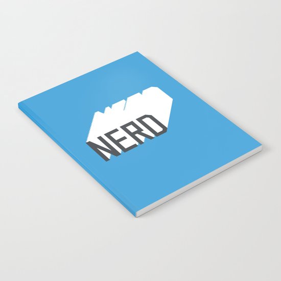 Retro Nerd Blue Notebook