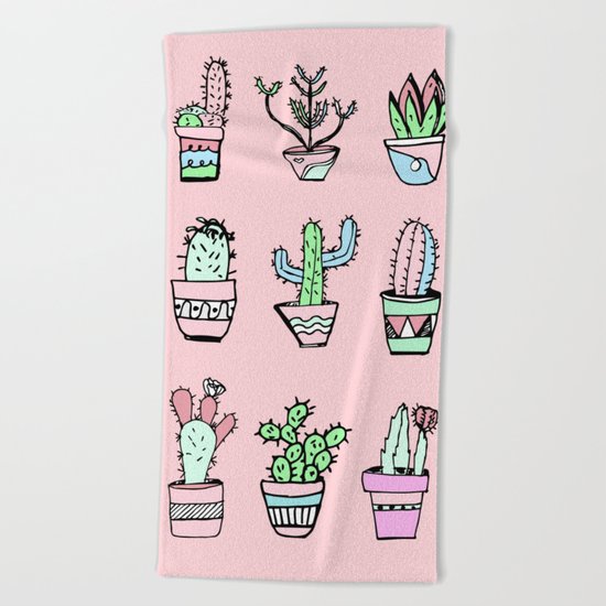 Cactus Party Beach Towel