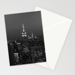 The Empire State and the city. Black & white photography Stationery Cards