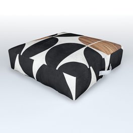 Mid-Century Modern Pattern No.1 - Concrete and Wood Outdoor Floor Cushion