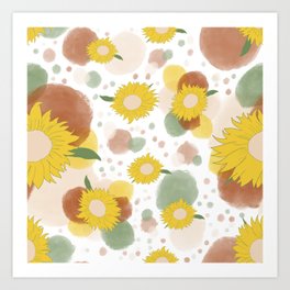 Boho Sunflowers Art Print