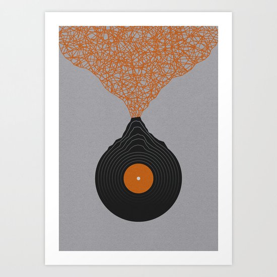 Vinyl Volcano Art Print