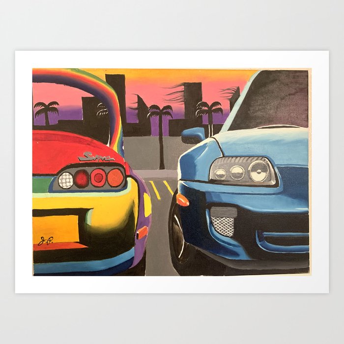 The Car Meet Art Print