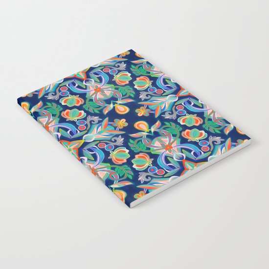 Boho Navy and Brights Notebook
