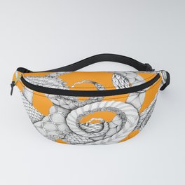 Tangles tentacles on orange Fanny Pack