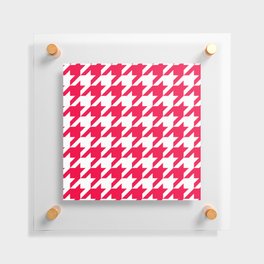 Big Red Houndstooth Pattern Floating Acrylic Print