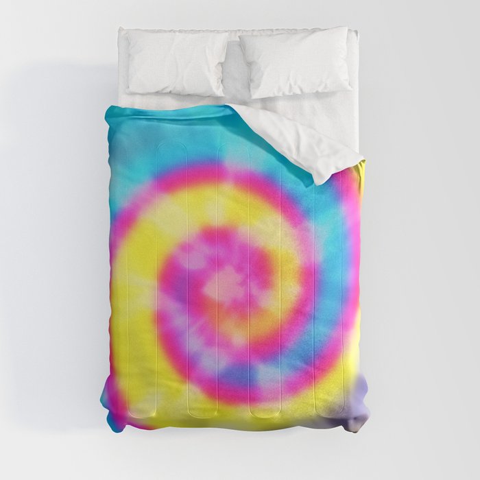 Rainbow Tie Dye Swirl Comforter