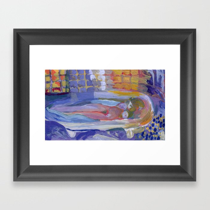 Study of Pierre Bonnard's Nude in the bath Framed Art Print