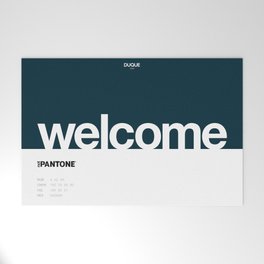 Not Pantone Collection #042A38 Navy Dark Teal Welcome Mat
