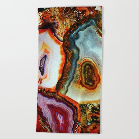 Agate, the Layers of our Earth Beach Towel