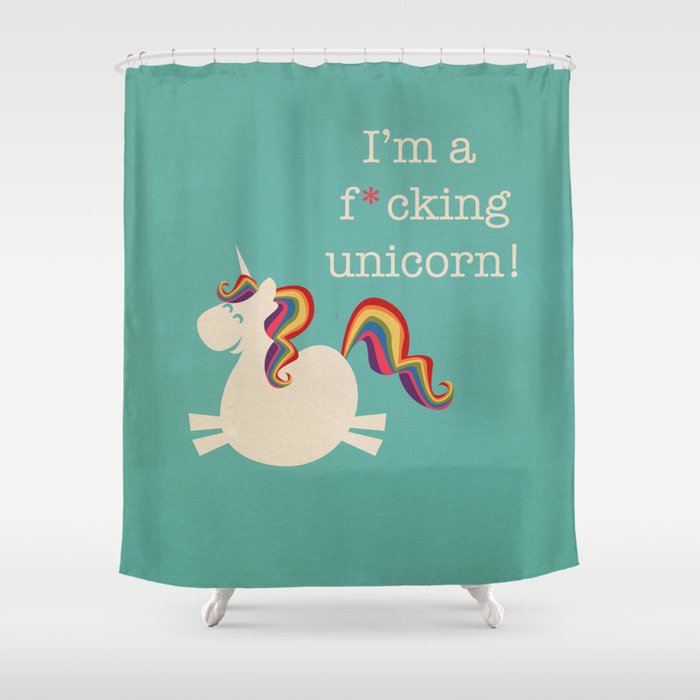 Unicorn - I'm a maturely speaking unicorn!!! Shower Curtain