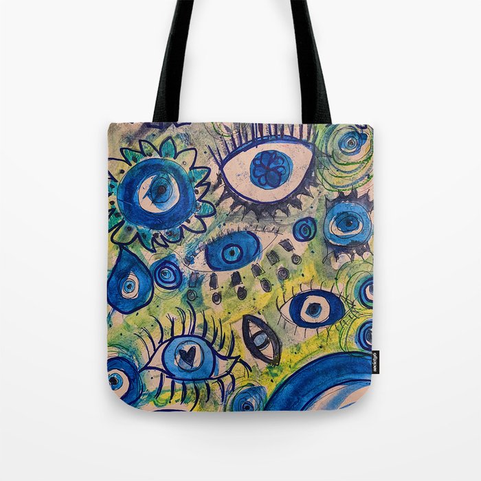 Evil eye blue decor poster wall art artwork painting feminine