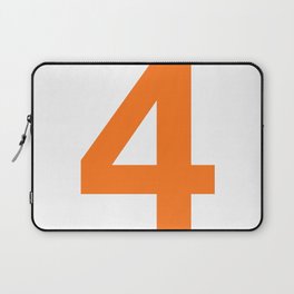 Number 4 (Orange & White) Laptop Sleeve