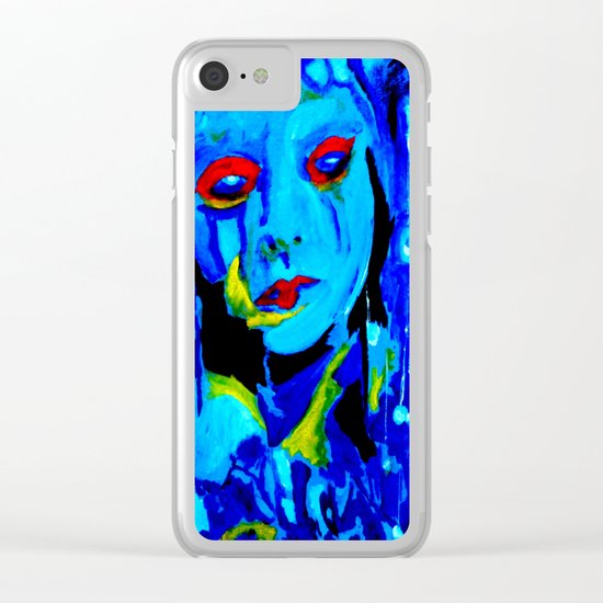 Blue Moon Clear iPhone Case